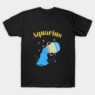 Aquarius Zodiac Astrology Horoscope Sign T-Shirt